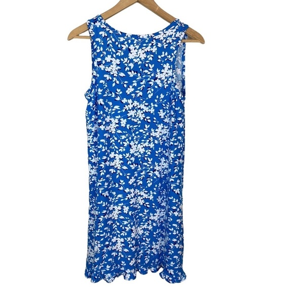Draper James Dress Size Small / Medium Blue Flowy Ruffle Hem Sleeveless Flowy - Picture 4 of 12